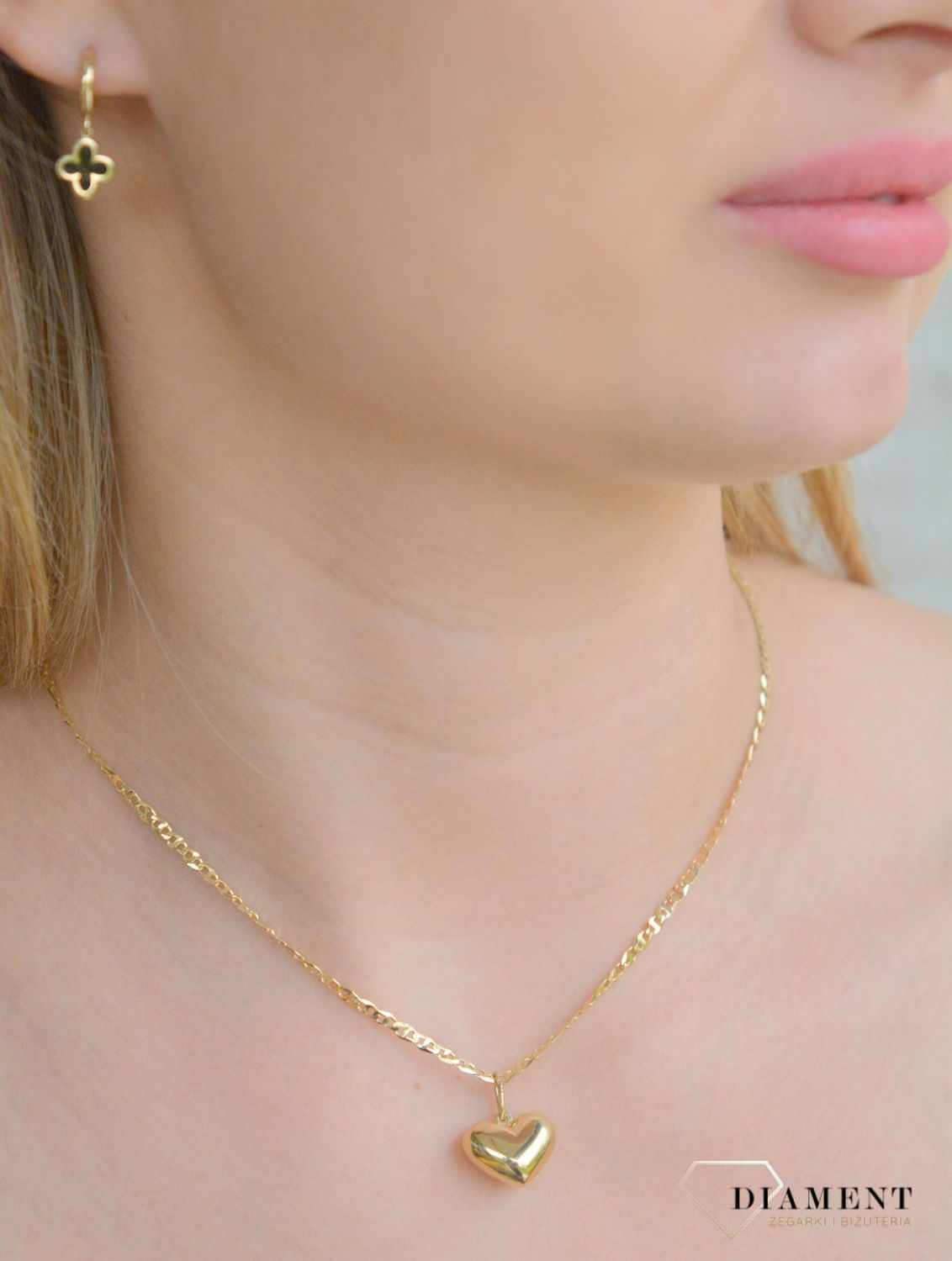 Złota zawieszka 585 wypukłe gładkie Serce ZA 3502A.jpg